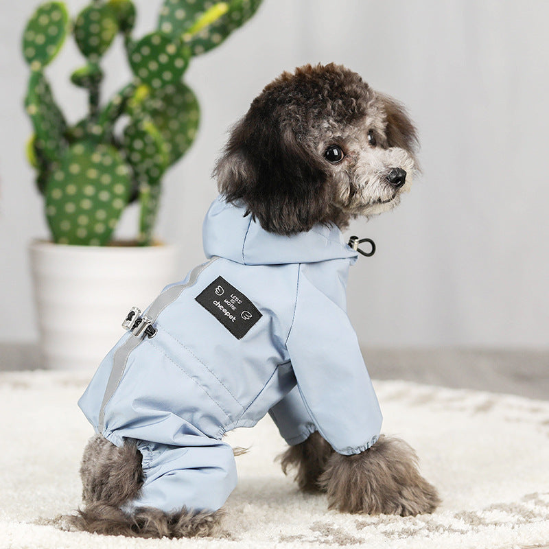 RainyPaws Full-Body Reflective Dog Rain Suit
