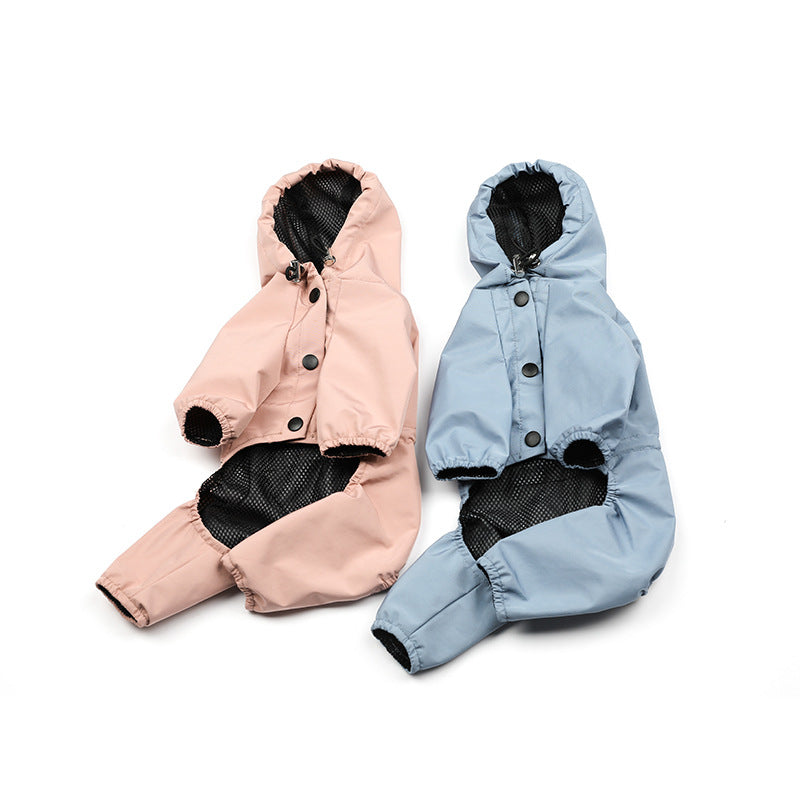RainyPaws Full-Body Reflective Dog Rain Suit