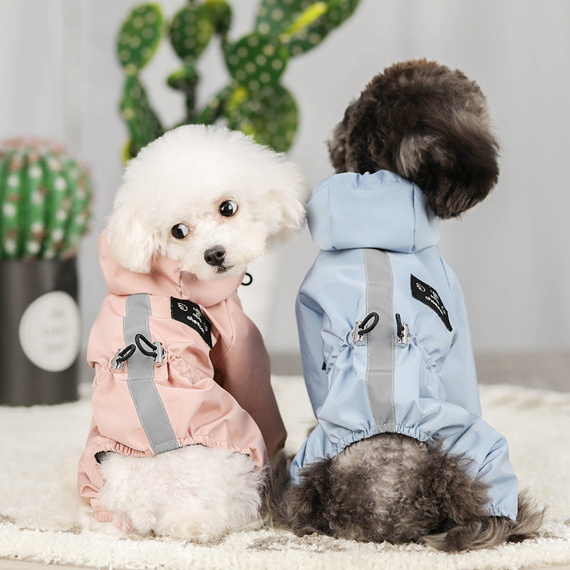 RainyPaws Full-Body Reflective Dog Rain Suit